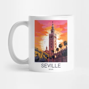 A Pop Art Travel Print of Seville - Spain Mug